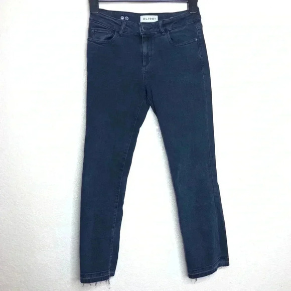 DL1961 Mara Straight Ankle Jeans size 27 Raw Hem - Picture 1 of 9